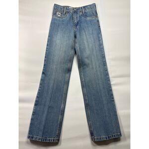 Cinch Youth Boys Straight Leg Western Blue Denim Jeans - Size 12S (25x28)